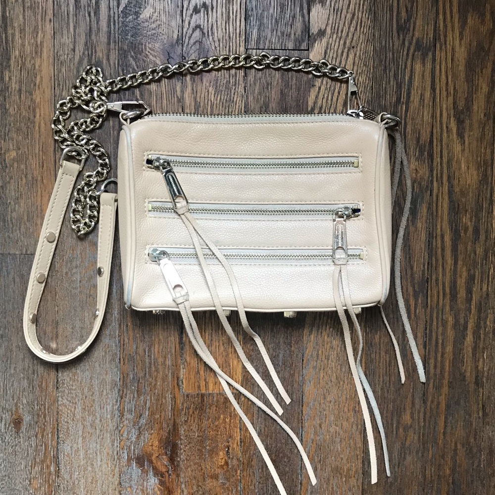 REBECCA MINKOFF Mini 5 Zip Leather Crossbody